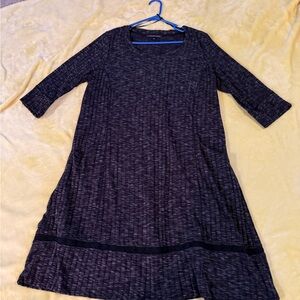 Chic Charcoal Long Sleeve Dress